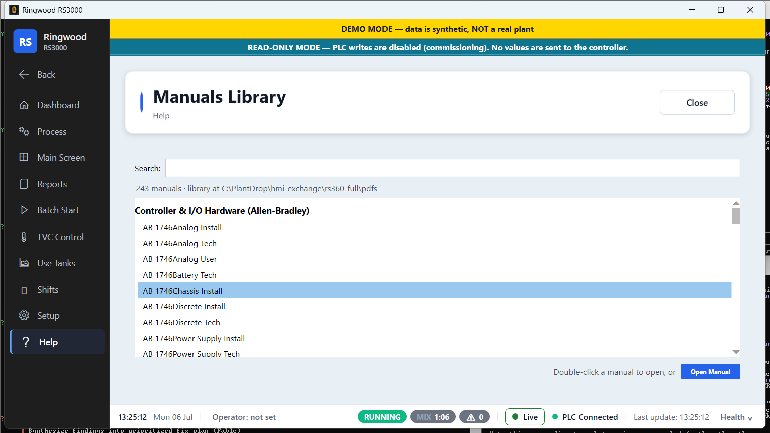 Manuals library — Ring RS3000 screen