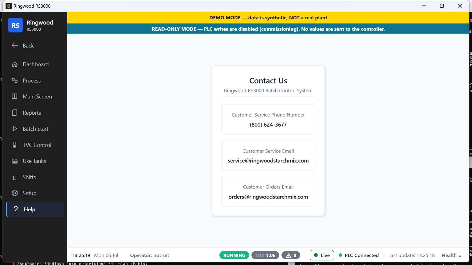 Contact & support — Ring RS3000 screen